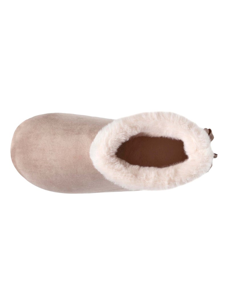 Zapatillas botines suela microvelour antideslizante mujer Isotoner Beige - Kiabi
