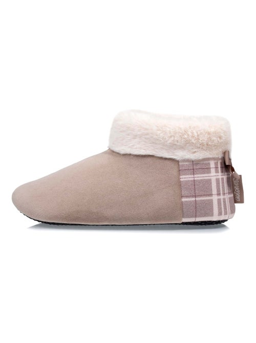 Zapatillas botines suela microvelour antideslizante mujer Isotoner - Kiabi