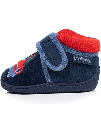 Zapatillas botines terciopelo con sujeción reforzada, bebé niño Isotoner