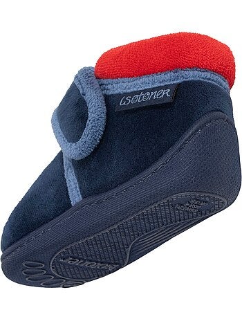 Zapatillas botines terciopelo con sujeción reforzada, bebé niño Isotoner