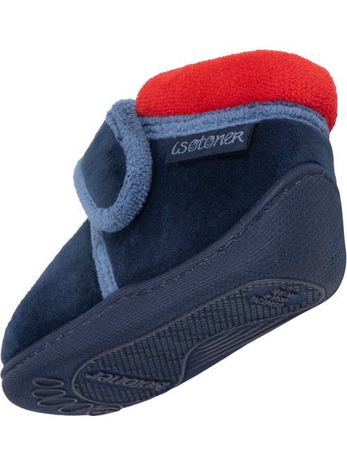 Zapatillas botines terciopelo con sujeción reforzada, bebé niño Isotoner - Kiabi
