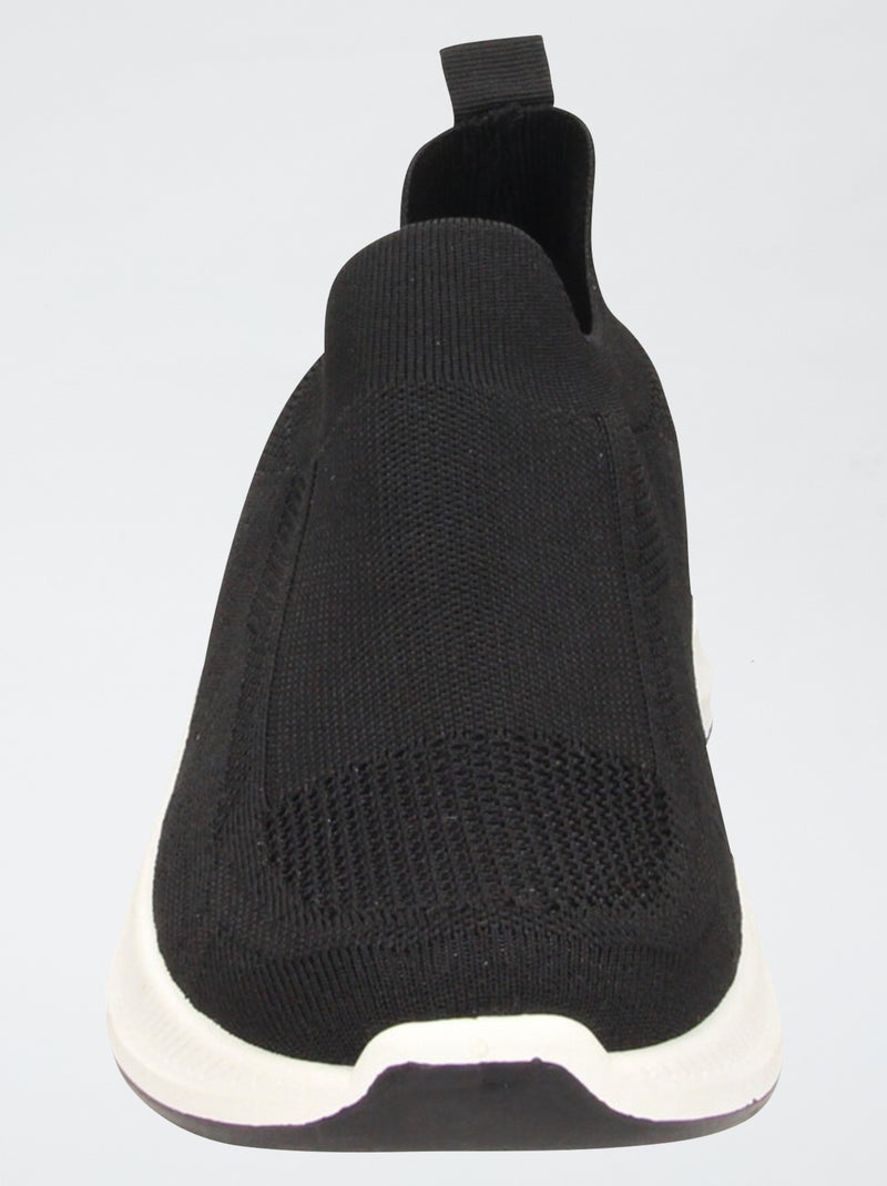 Zapatillas calcetín de malla Negro - Kiabi