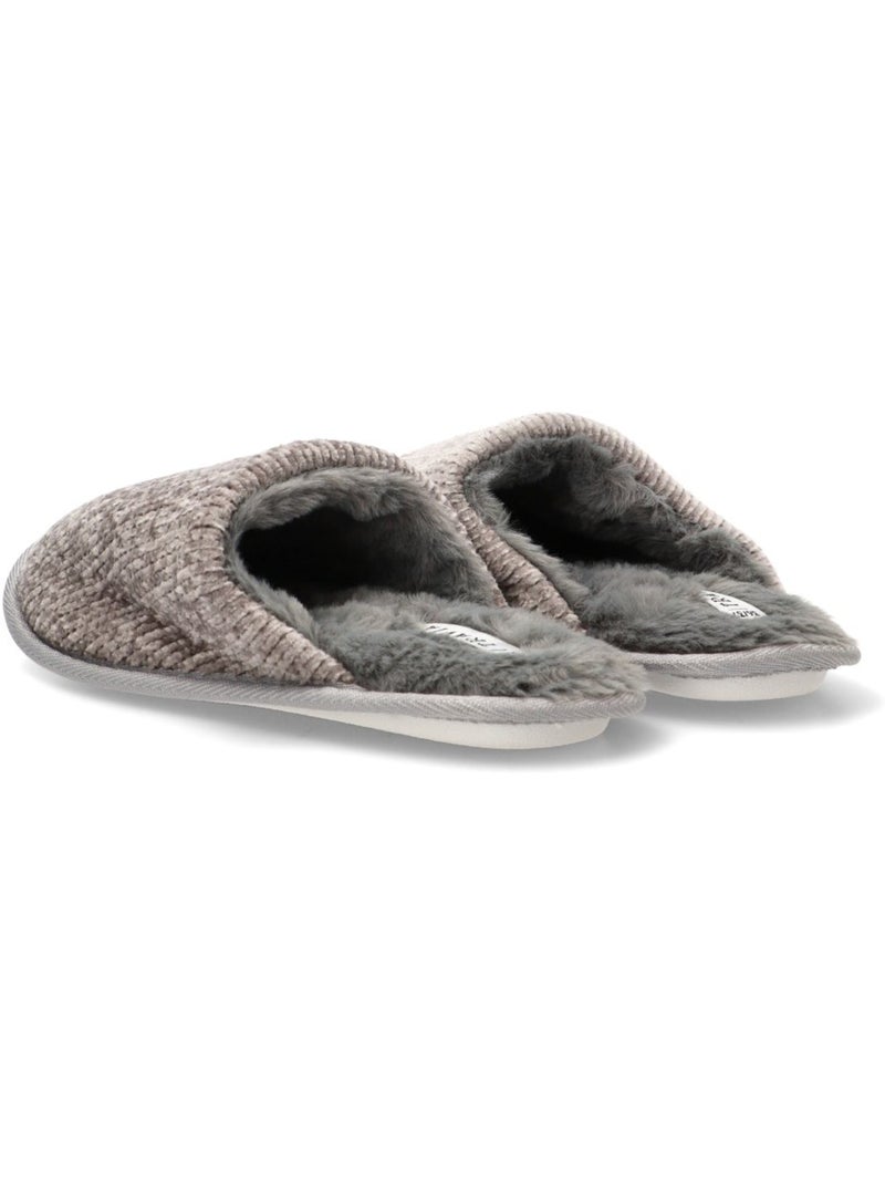 Zapatillas Casa Casa Punta Cerrada Mujer Suela Plana - Traviata Gris - Kiabi