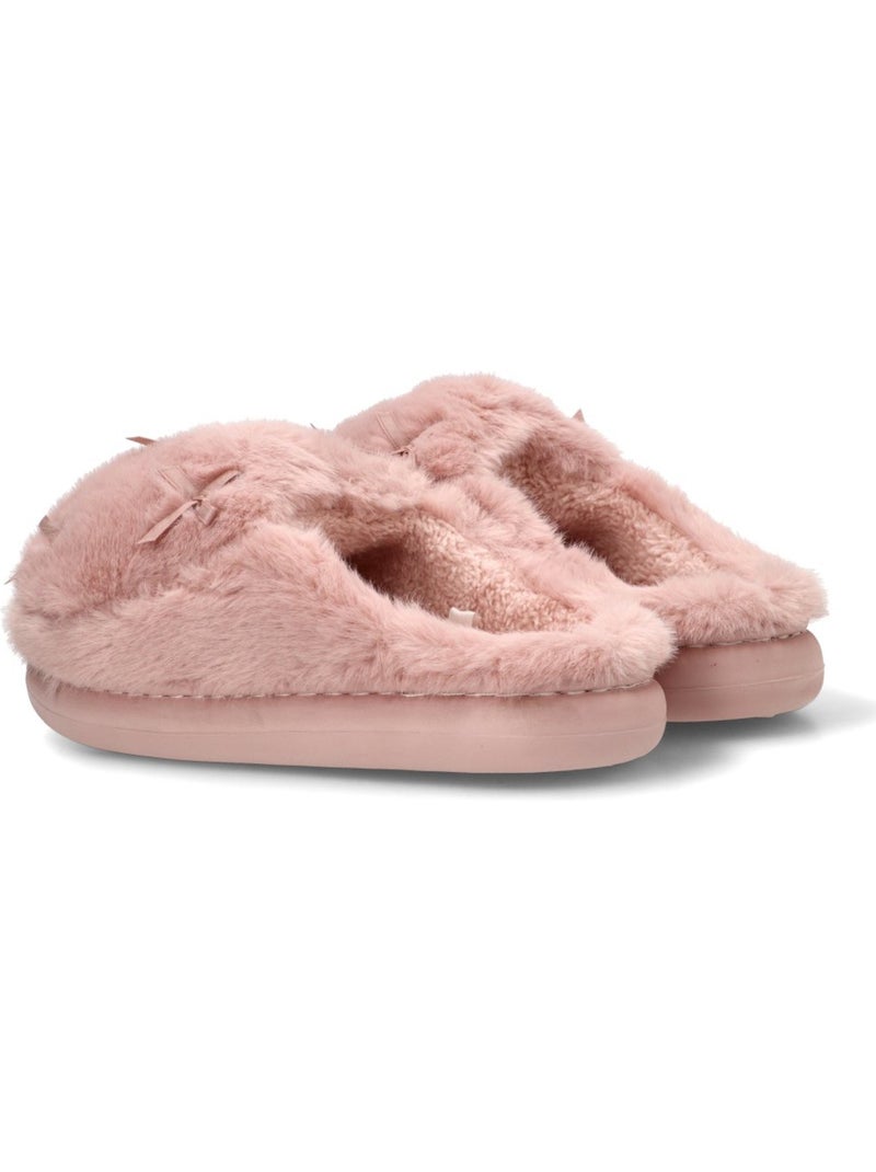 Zapatillas casa casa punta cerrada mujer suela plana - traviata Rosa - Kiabi