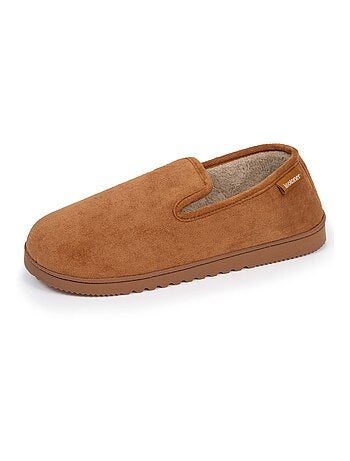 Zapatillas cerradas ante, cálido, cómodo hombre Isotoner