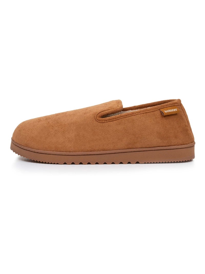 Zapatillas cerradas ante, cálido, cómodo hombre Isotoner Camel - Kiabi
