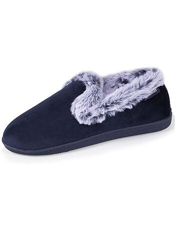 Zapatillas cerradas detalles de piel sintética mujer isotoner