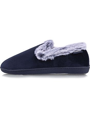 Zapatillas cerradas detalles de piel sintética mujer isotoner
