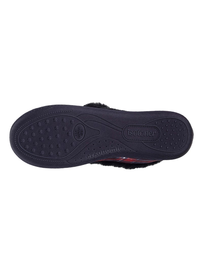 Zapatillas cerradas Detalles de piel sintética mujer Isotoner Gris - Kiabi