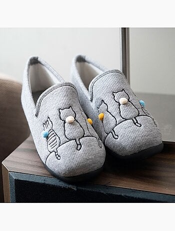 Zapatillas cerradas flexible, ultra cómoda y ligera, suela mujer Isotoner