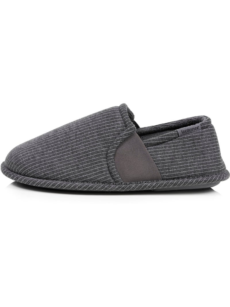 Zapatillas cerradas jersey, fácil de poner, sujeción hombre Isotoner Gris - Kiabi