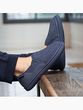 Zapatillas cerradas jersey, suela bloup XTRA comfort, buena hombre Isotoner