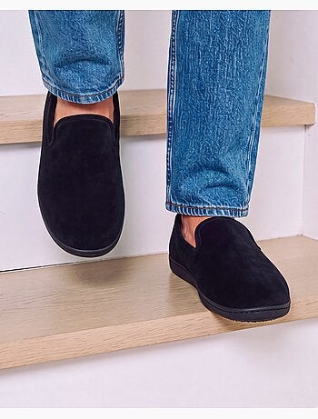 Zapatillas cerradas microvellón, suela ergonómica, espuma hombre isotoner