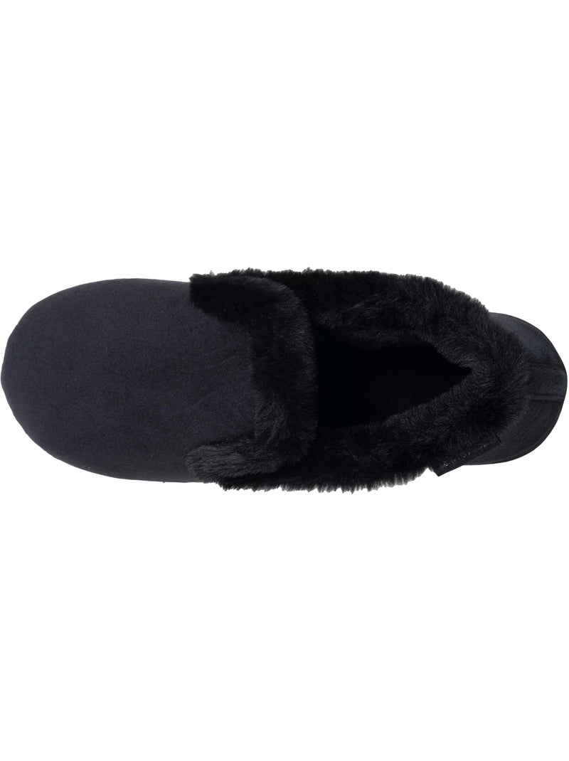 Zapatillas cerradas microvellón, suela ergonómica, espuma mujer isotoner Negro - Kiabi