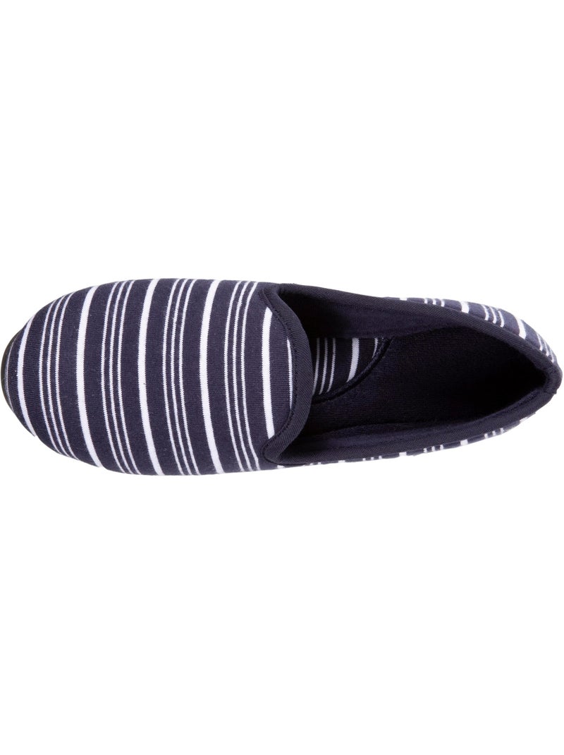 Zapatillas cerradas muy cómodo, en jersey orgánico mujer isotoner Blanco Azul - Kiabi