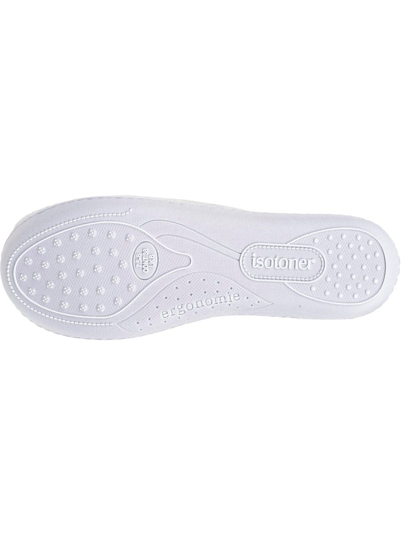 Zapatillas cerradas plantilla ergonómica de terciopelo con mujer Gris jaspeado - Kiabi