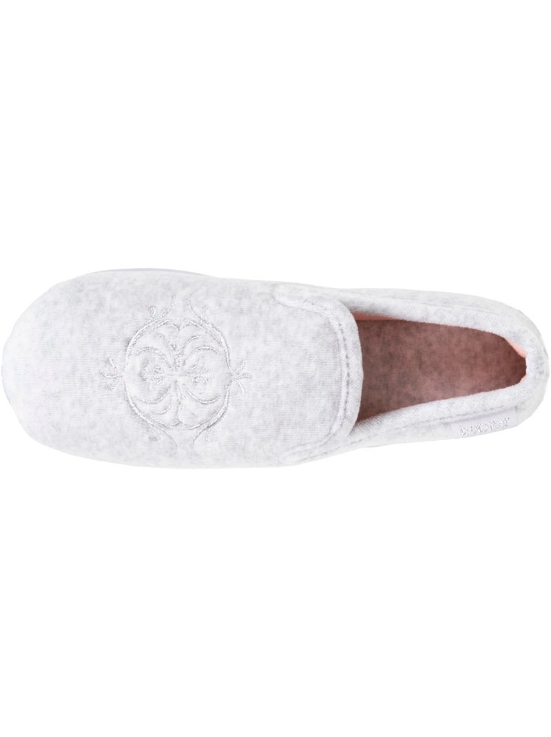 Zapatillas cerradas plantilla ergonómica de terciopelo con mujer Isotoner Gris jaspeado - Kiabi