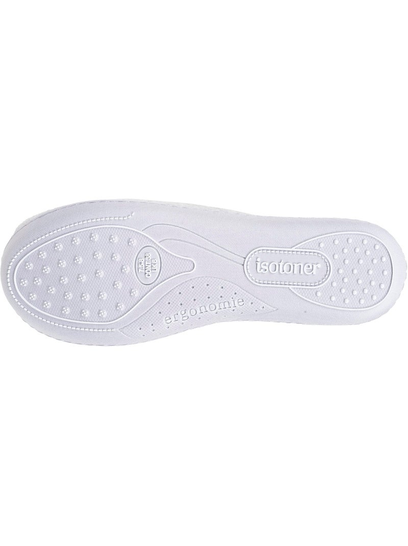 Zapatillas cerradas plantilla ergonómica de terciopelo con mujer Isotoner Gris jaspeado - Kiabi