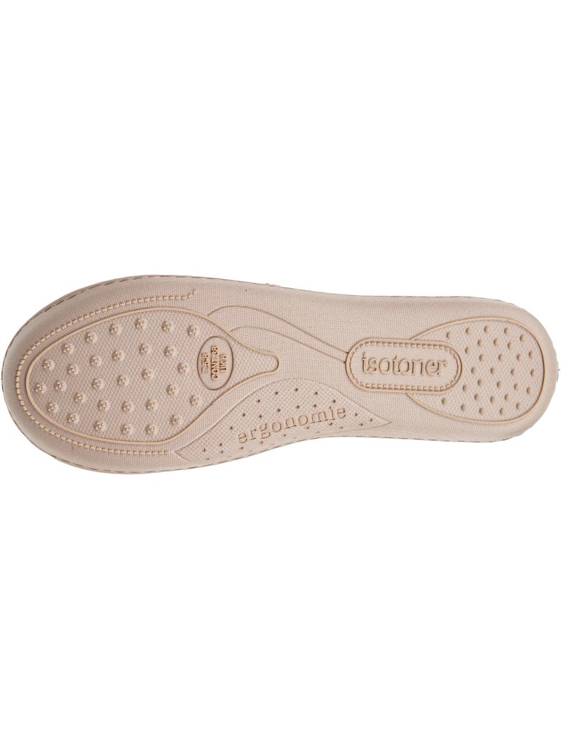 Zapatillas cerradas suedette plantilla ergonómica con mujer Beige - Kiabi