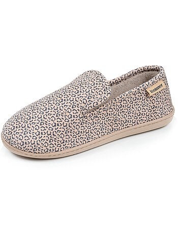 Zapatillas cerradas plantilla ergonómica de terciopelo con mujer Isotoner