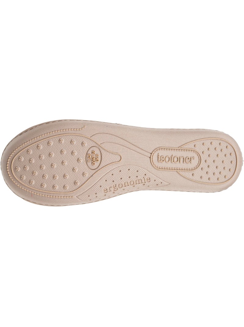 Zapatillas cerradas suedette plantilla ergonómica con mujer Isotoner Beige - Kiabi