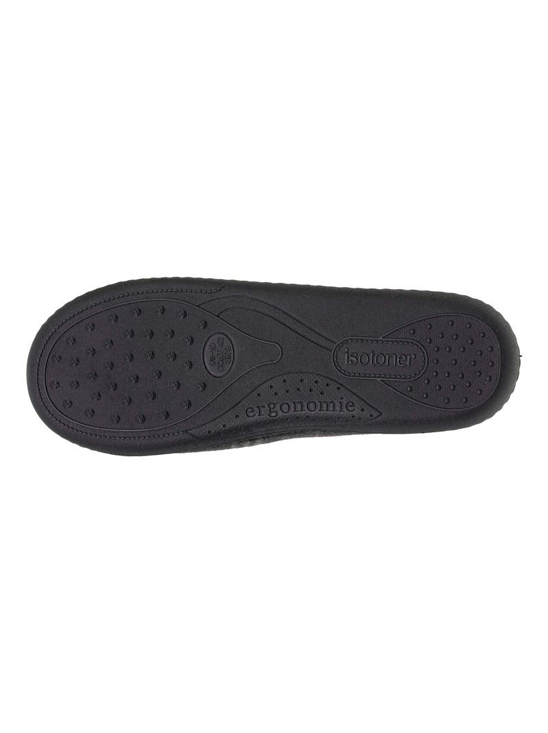 Zapatillas cerradas suela con memoria de forma hombre Isotoner Gris negro - Kiabi