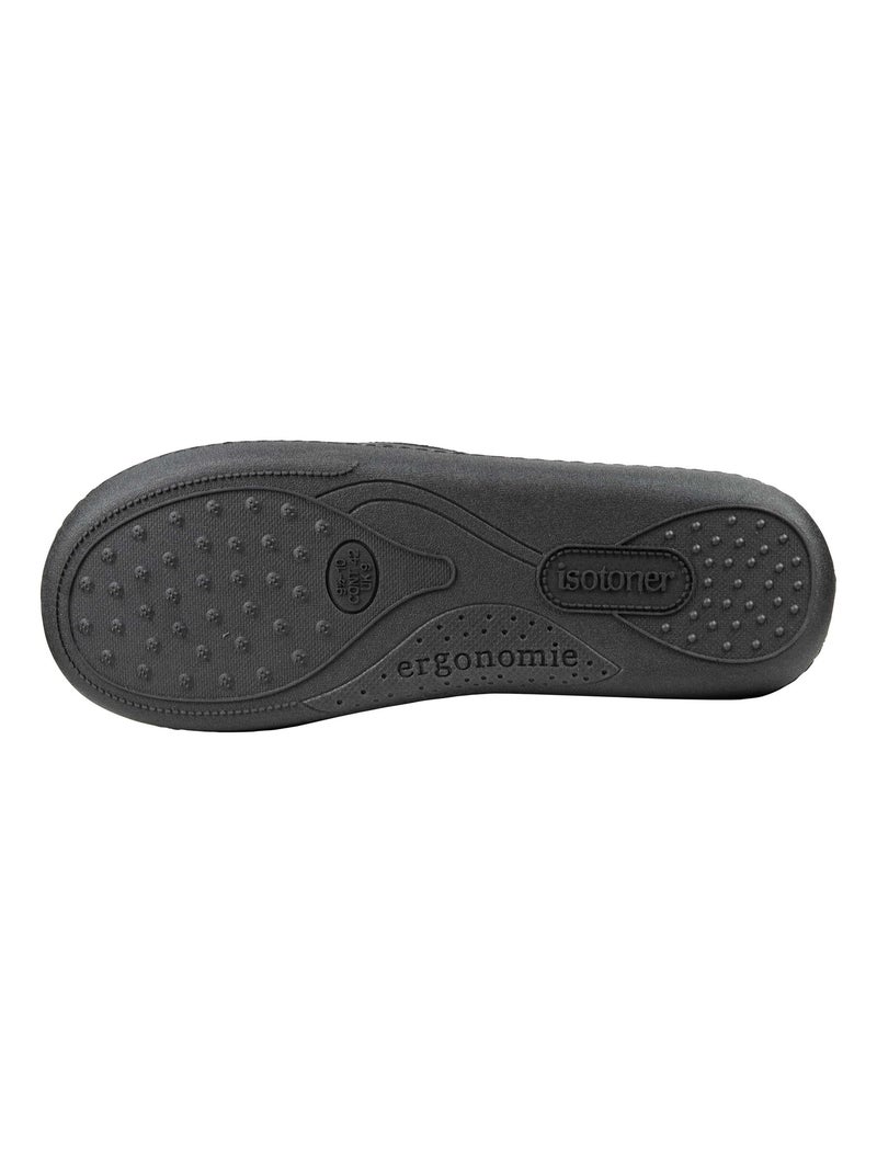 Zapatillas cerradas suela con memoria de forma hombre Isotoner Negro - Kiabi