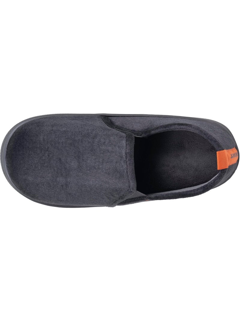 Zapatillas cerradas terciopelo, suela «bloup», extra cómodo hombre isotoner Gris jaspeado - Kiabi