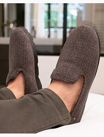 Zapatillas cerradas ultra cómodo y cálido, tecnología hombre isotoner