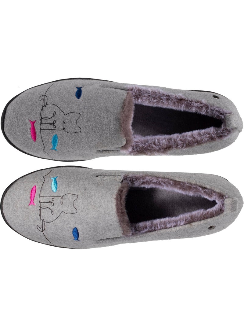 Zapatillas cerradas ultracómoda y ligera, fácil de calzar, mujer isotoner Gris jaspeado - Kiabi