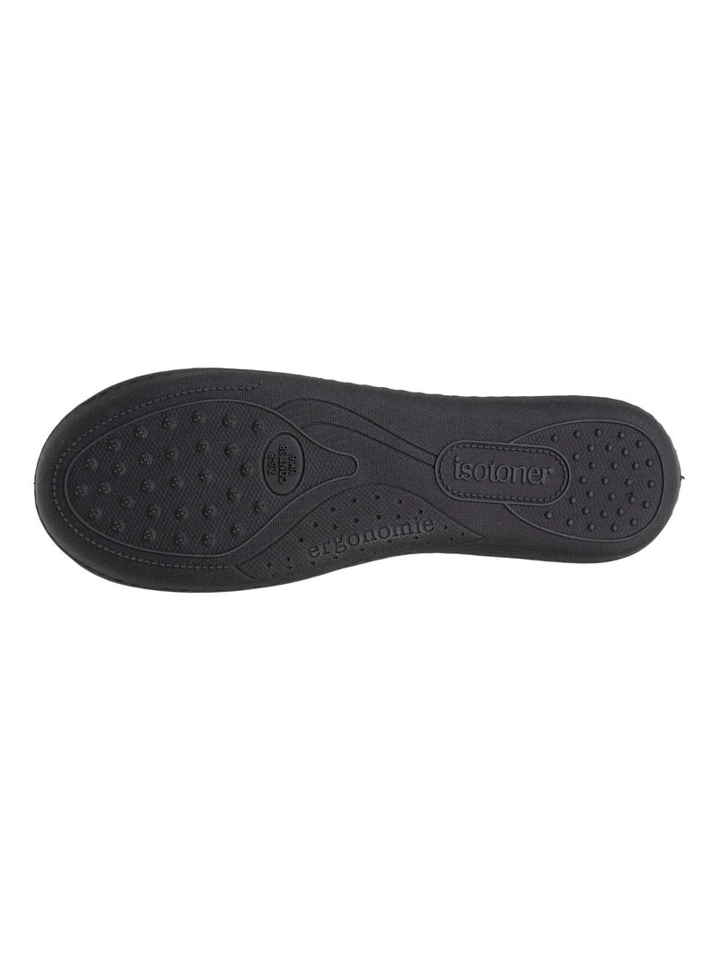 Zapatillas charentaises plantilla ergonómica confort, cálida mujer Isotoner Negro - Kiabi