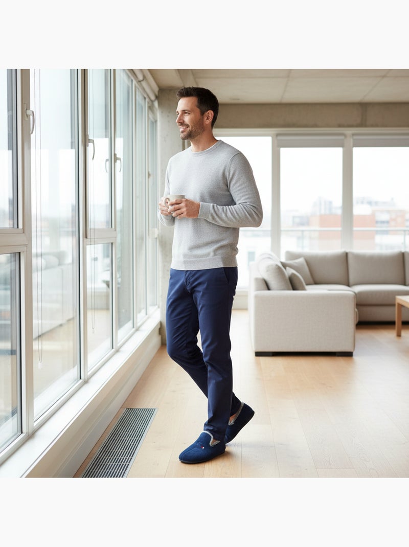 Zapatillas charentaisias hombre ozabi suela extraíble fabricadas españa Azul marino - Kiabi