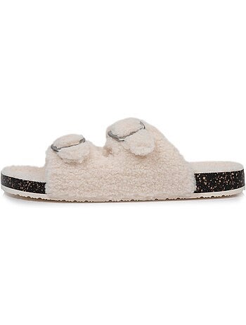 Zapatillas chinelas abiertas amortiguación del talón, comodidad al mujer isotoner