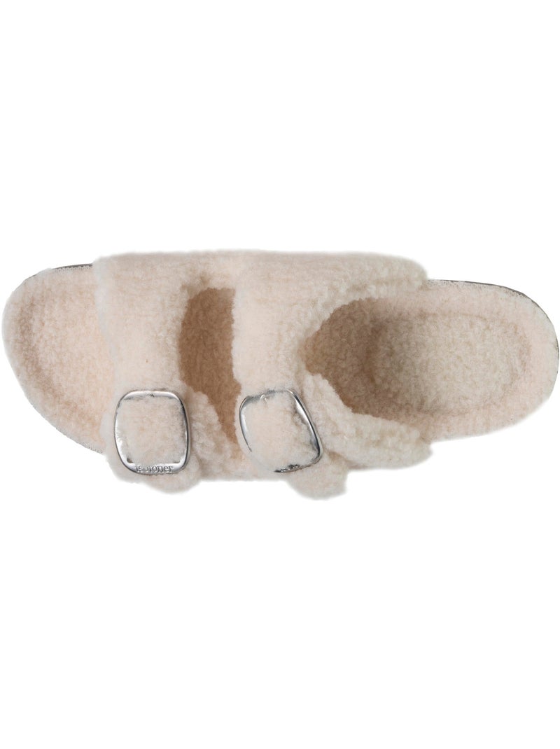 Zapatillas chinelas abiertas amortiguación del talón, comodidad al mujer isotoner Marfil - Kiabi