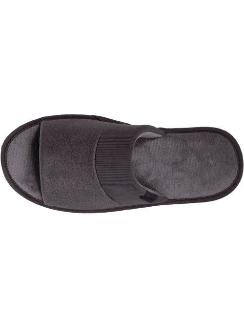 Zapatillas chinelas abiertas , pantuflas ligeras terciopelo hombre - Kiabi