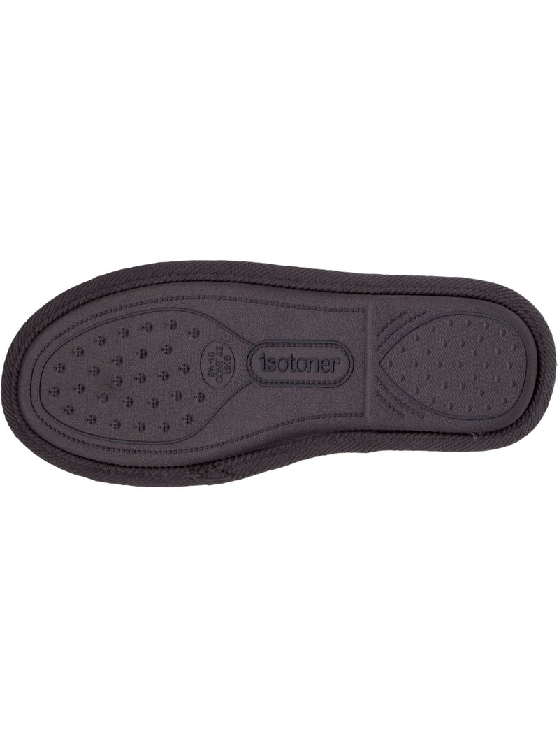 Zapatillas chinelas abiertas , pantuflas ligeras terciopelo hombre Gris - Kiabi