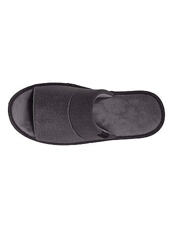 Zapatillas chinelas abiertas , pantuflas ligeras terciopelo hombre Isotoner