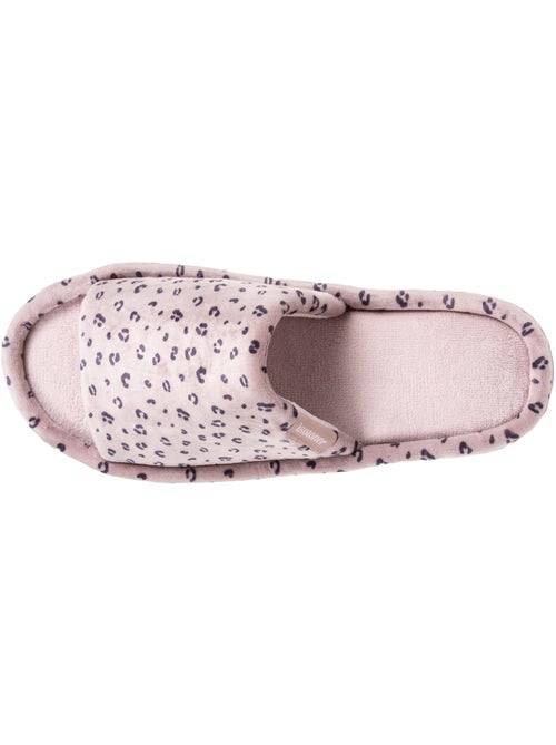 Zapatillas chinelas abiertas terciopelo, plataforma de 3,5 cm mujer Isotoner - Kiabi