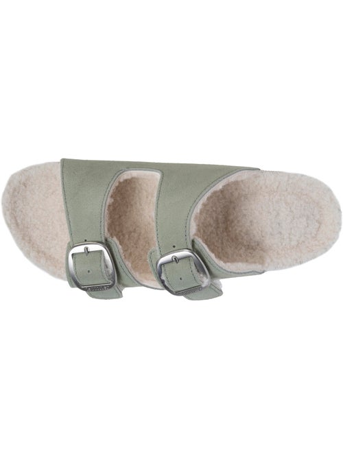 Zapatillas chinelas abiertas ultra-confortable, en cuero mujer isotoner - Kiabi Zapatillas chinelas abiertas ultra-confortable, en cuero mujer isotoner - Kiabi