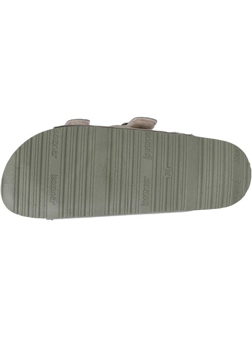 Zapatillas chinelas abiertas ultra-confortable, en cuero mujer isotoner - Kiabi Zapatillas chinelas abiertas ultra-confortable, en cuero mujer isotoner - Kiabi
