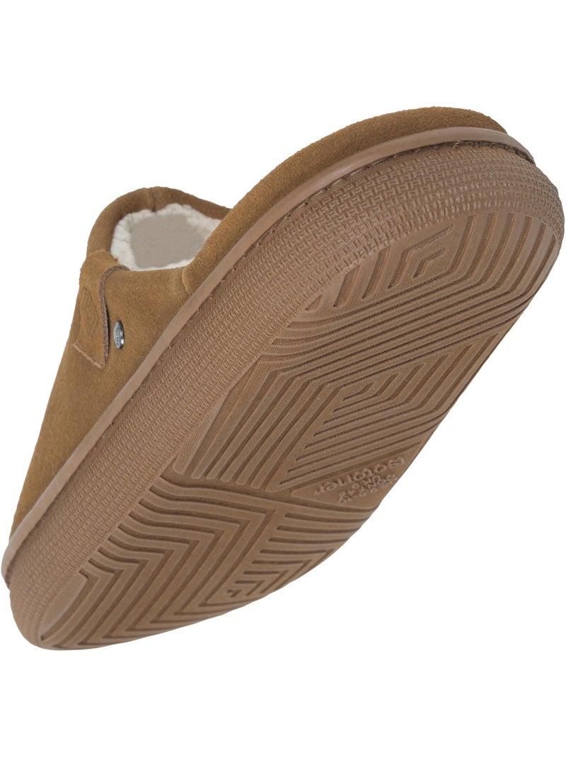 Zapatillas chinelas cuero «extra confort» hombre isotoner Camel - Kiabi
