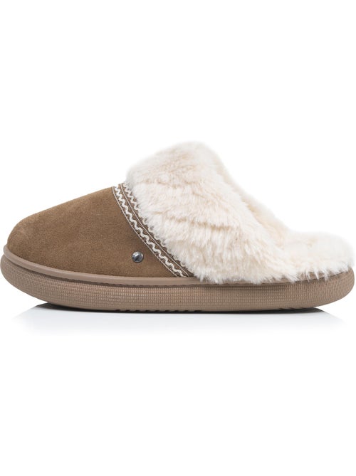 Zapatillas chinelas cuero, suela «bloup», extra cómodo mujer isotoner - Kiabi Zapatillas chinelas cuero, suela «bloup», extra cómodo mujer isotoner - Kiabi