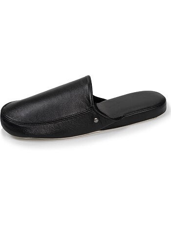 Zapatillas chinelas cuero ultracómodo y ligero hombre isotoner