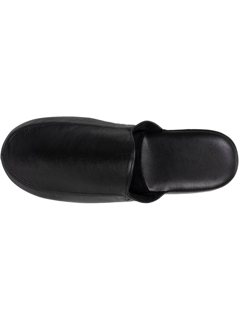 Zapatillas chinelas cuero ultracómodo y ligero hombre isotoner Negro - Kiabi