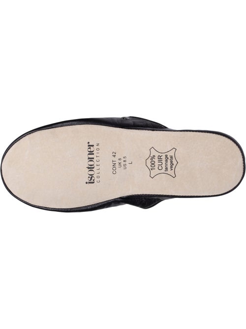Zapatillas chinelas cuero ultracómodo y ligero hombre isotoner - Kiabi