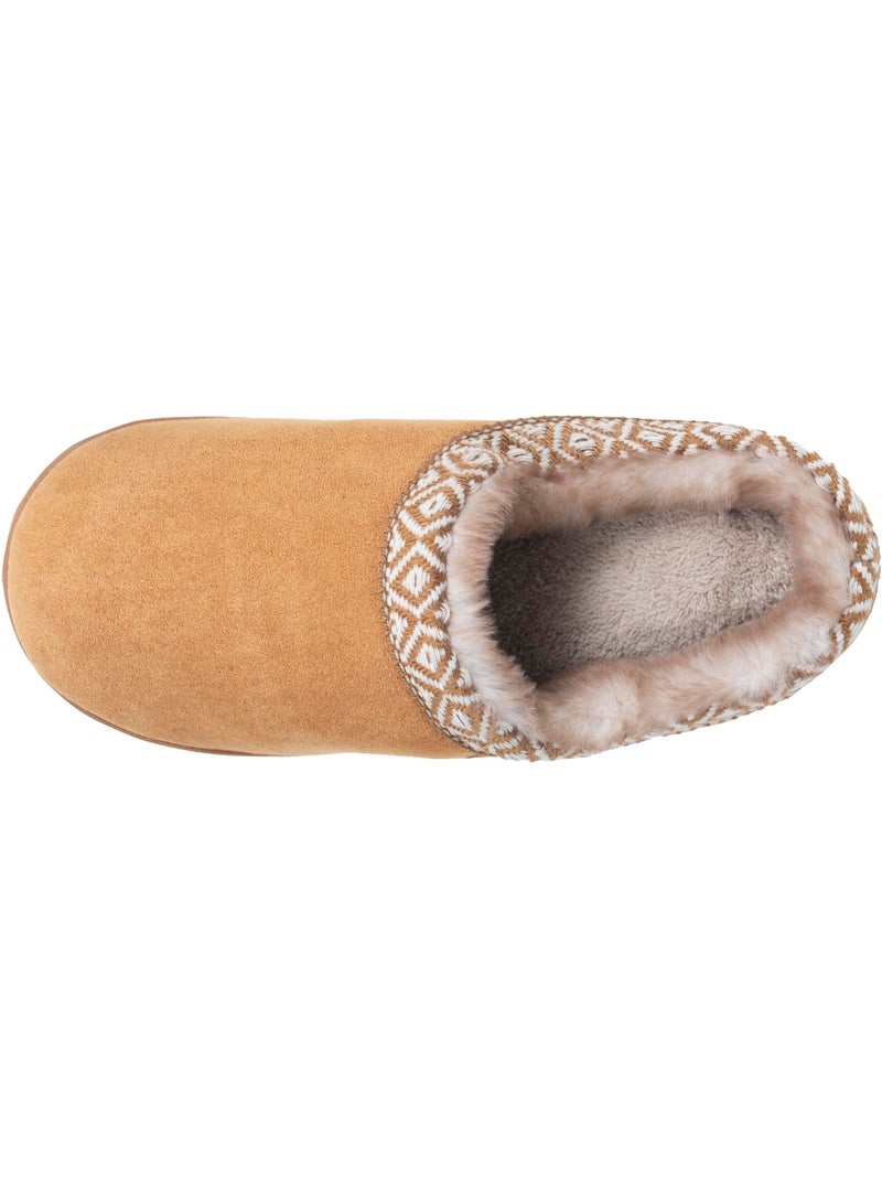 Zapatillas chinelas de imitación de ante con suela de cuña mujer isotoner Camel - Kiabi