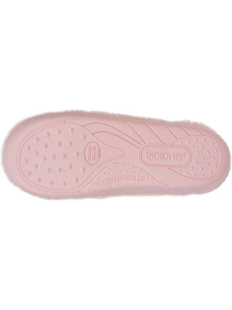 Zapatillas chinelas de material suave, suela ergonómica de niña isotoner Rosa - Kiabi
