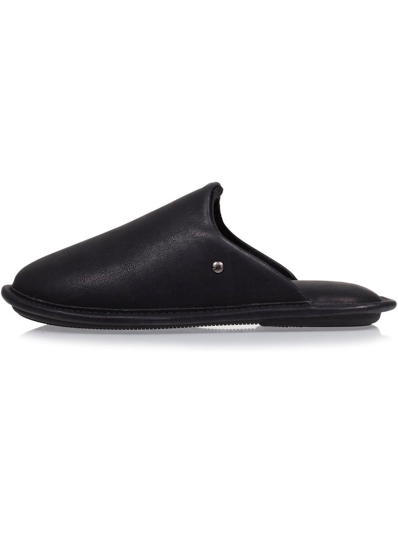 Zapatillas chinelas efecto cuero de imitación ultracómodo y hombre isotoner Negro - Kiabi