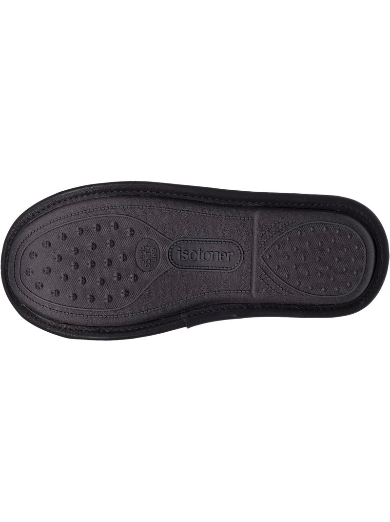 Zapatillas chinelas efecto cuero de imitación ultracómodo y hombre isotoner Negro - Kiabi