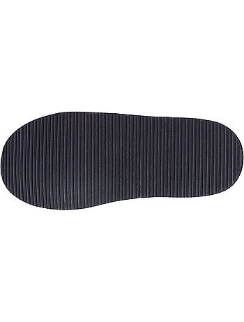 Zapatillas chinelas en cuero con forro de piel sintética hombre isotoner